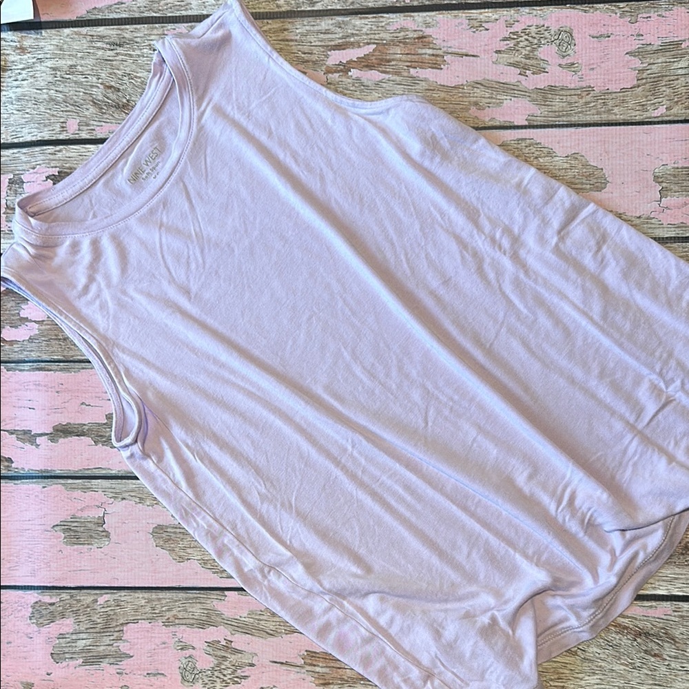 Nine West lavender Relaxed Sleeveless Tank Top